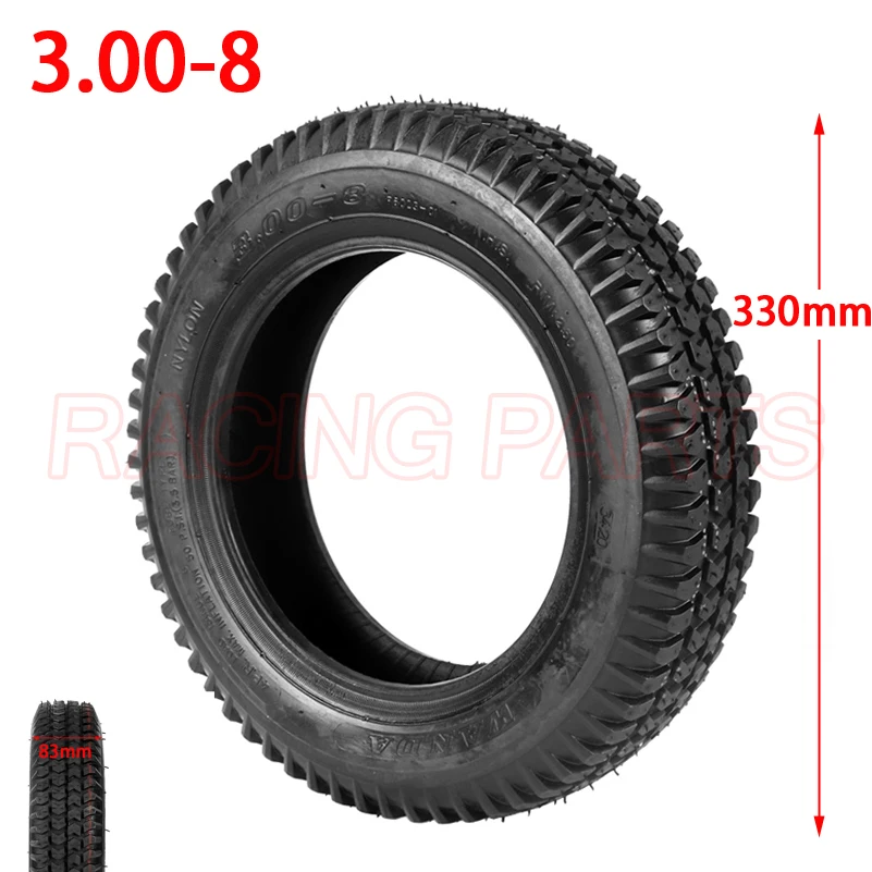 3.00-8 / 300-8 Tire 4PR tyre fits Gas and Electric Scooters Warehouse Vehicles Mini Motorcycle