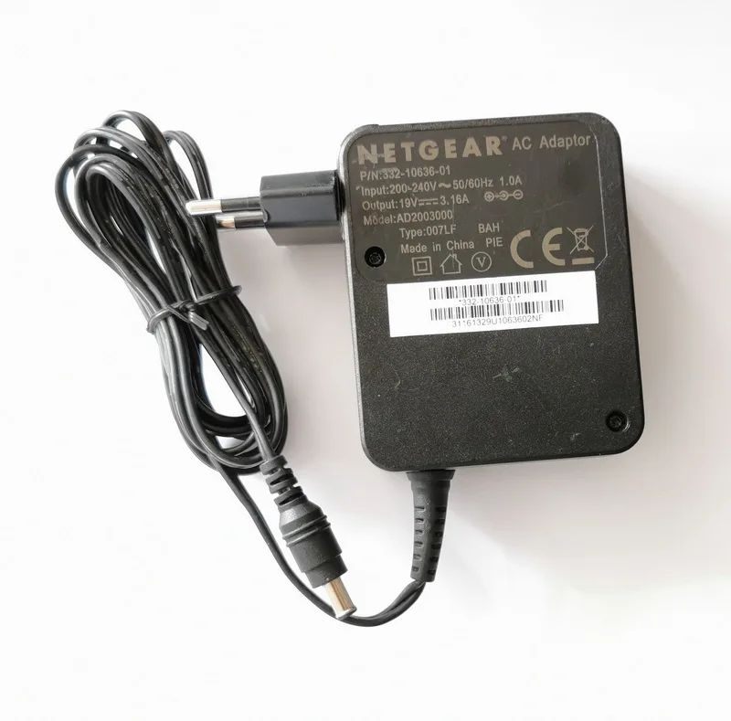 

Used EU 19V 3.16A(200-240V) AC Adapter Adaptor For NETGEAR Wifi Router R8500 R8000 X8 AC5300 X10 X8 X6 R8900 R8500