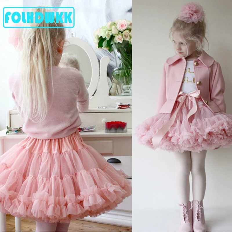 Tutu Skirt For Girls Cake Tutu Pettiskirt Dance Mini Skirt Birthday Princess Ball Gown Children Kids Clothes Tulle Skirts