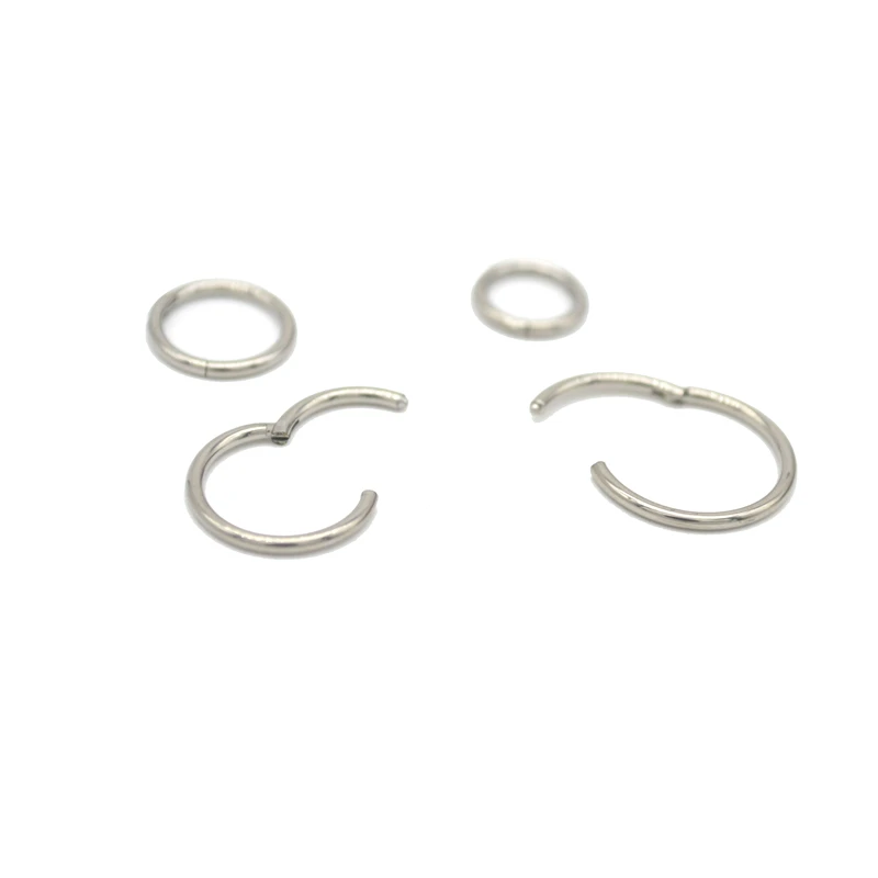 G23 Titanium Segment Ring Hoop Nose Earring Septum Clicker Cartilage Helix 16G 8mm 12mm Steel Lip Fashion Body Piercing Jewelry