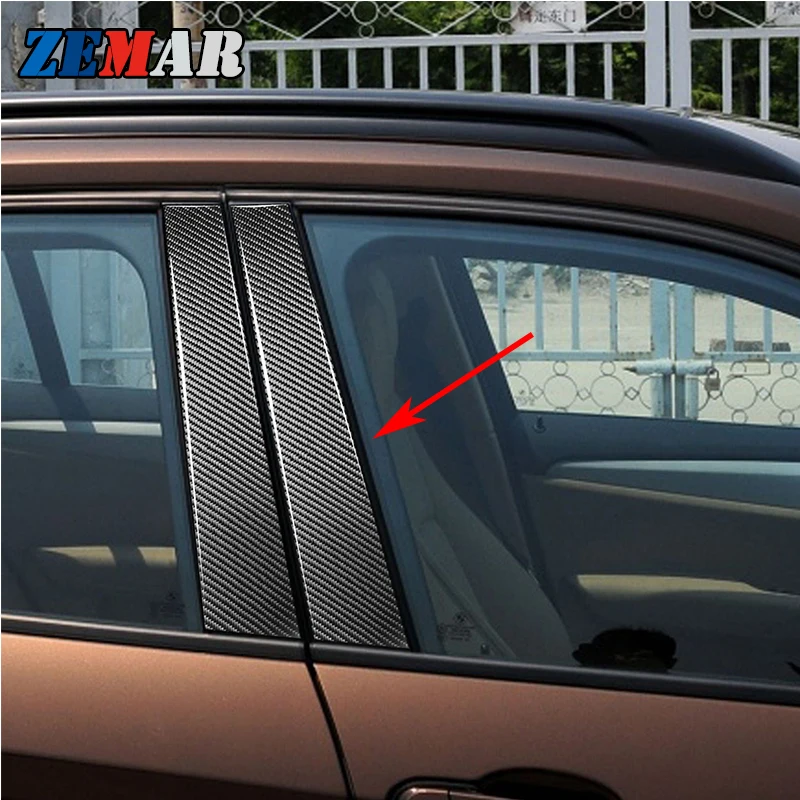 Carbon Fiber Car Window B-pillars Molding Trim Stickers For BMW X1 E84 E46 E60 E90 F30 F10 G20 X5 F15 E70 X3 F25 3 Series 1 F20