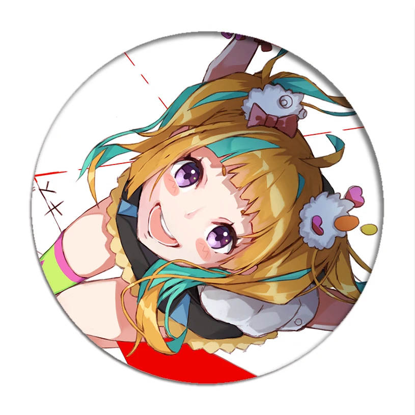 8pcs/lot Kiznaiver Cosplay Badges Agata Katsuhira Brooch Pin Sonozaki Noriko Collection Badge Breastpin for Backpacks Clothing