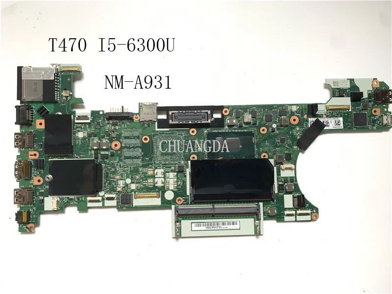 

For Lenovo T470 Laptop Motherboard With I5-6300U CPU DDR4 01HW539 CT470 NM-A931 100% Working