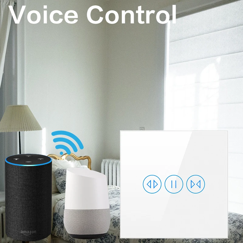 Tuya Smart Home Roller Shutter Window Blinds Switch WiFi Curtains Electric Motor Control Voice Control SmartLife GoogleHomeAlexa