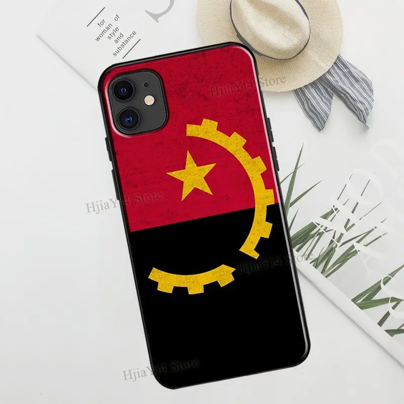 Angola Flag Case For iPhone 11 14 13 Pro Max SE 2020 6S 8 7 Plus X XR XS Max 12 Pro Max mini Phone Cover