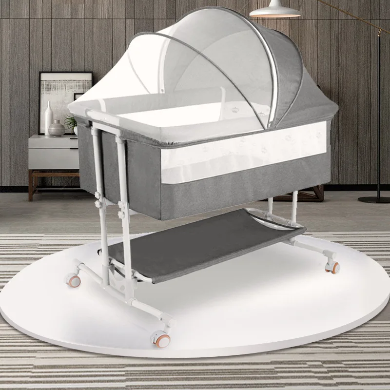 Baby Crib Can Be Spliced with Big Bed Baby Bed Cradle Baby Bed Portable Folding Multifunctional Baby Bed Baby Playpen Fence