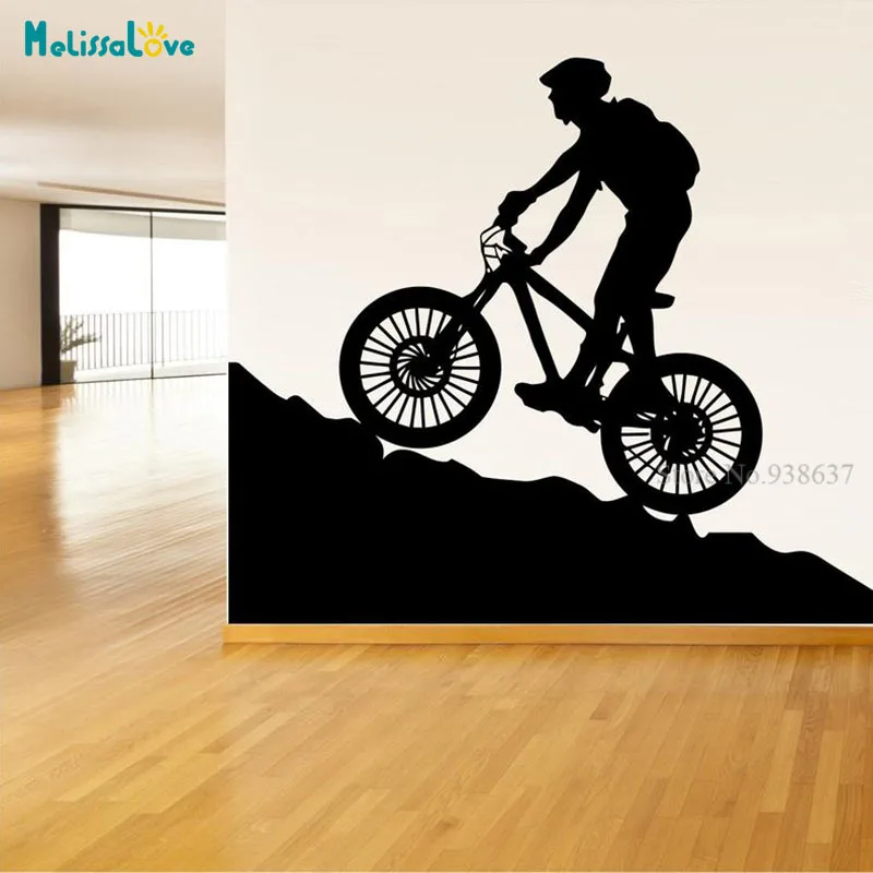 Bicycle Wall Sticker for Boy Bedroom Decoration Cycling Home for living Room Interior Art Decor Dorm Studio Club Art Mural BD263