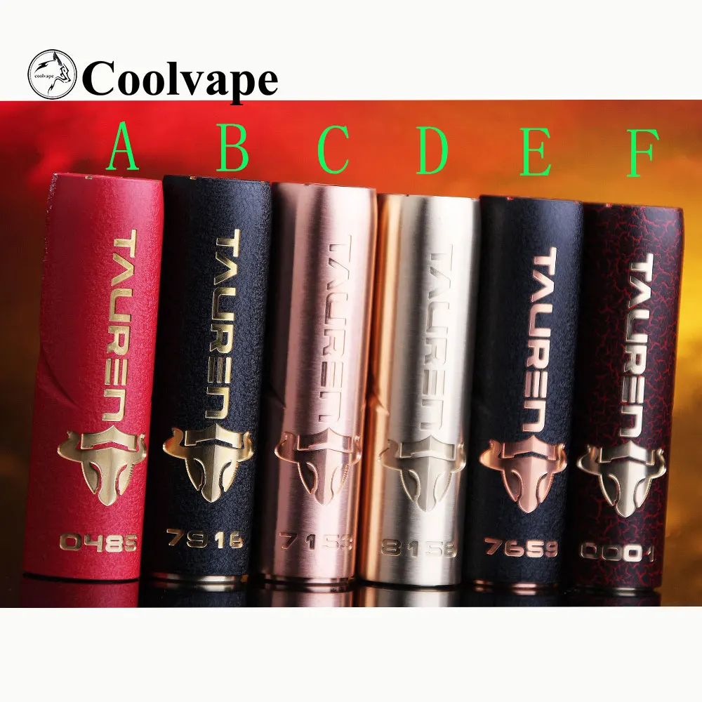 

coolvape original Tauren Mech Mod e cigarette Mech mod vape 18650 20700 21700 battery fit Tauren RDA vs