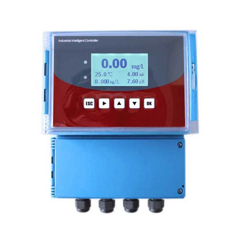 

Real Time Ammonium ISE Ion Meter Controller Industrial Monitor Analyzer Wall mount RS-485 Modbus RTU 4-20mA Relays NH4 PH sensor