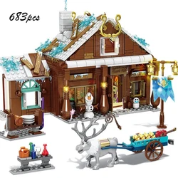 Building blocks Compatible lepining  & e movie Frozeninglys Brick Grocery Store toys for children Disney Frozen