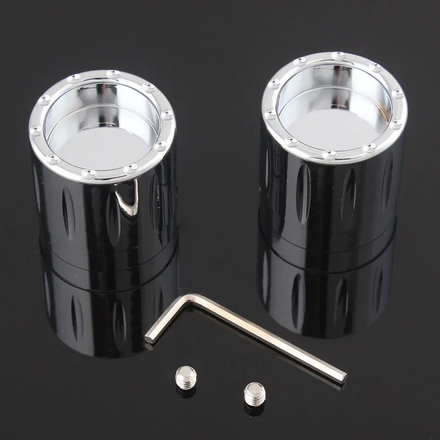 Motociclo del Bicromato di potassio Anteriore Assale Dado Coperture Caps 2pcs Per Harley Sportster XL883 XL1200 Dyna Stradale Bob Touring Softail