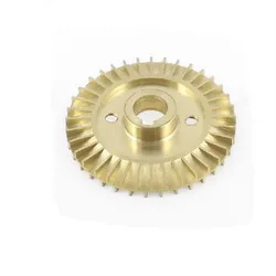 12mm Thickness 60/66/70/76/78/80/85/90mm OD 36 Teeth Brass Water Pump Impeller Copper Tone Double Side With Groove