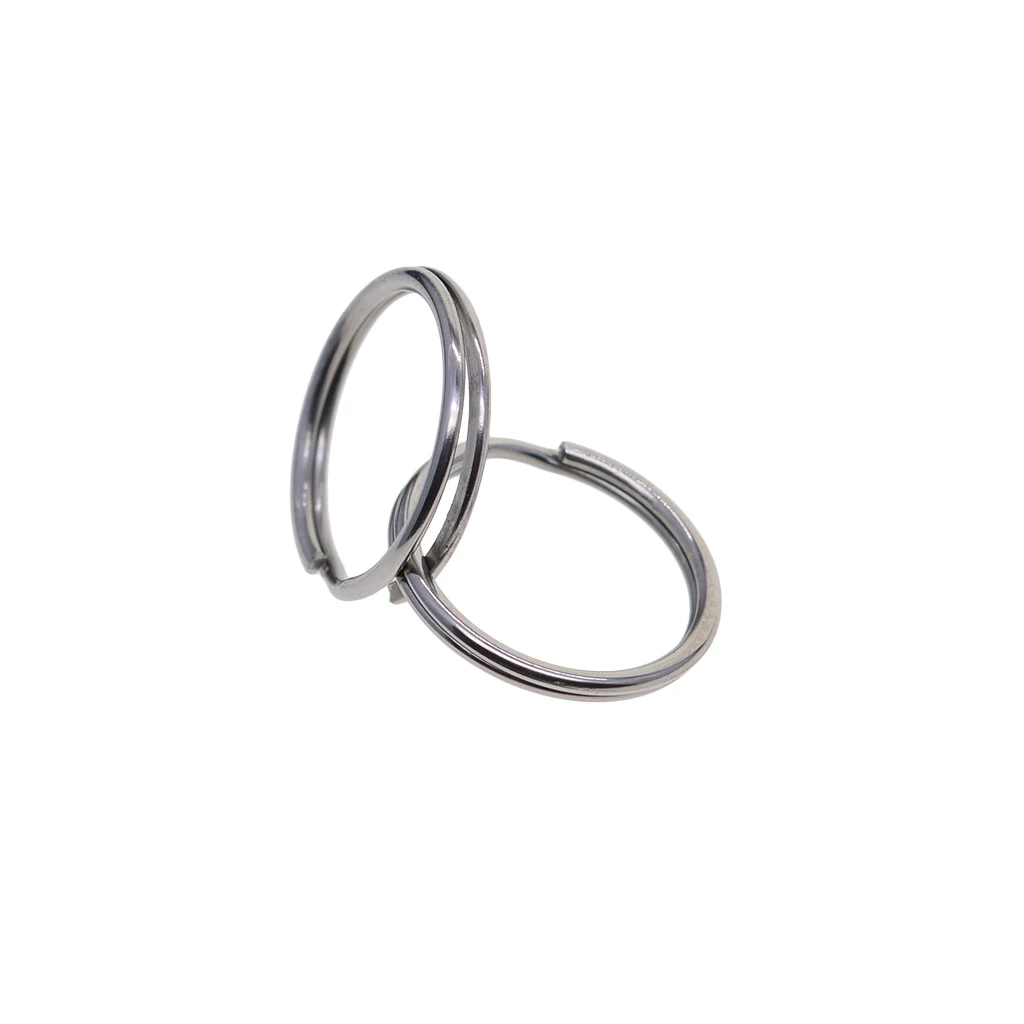 lot of 100 mini small 0.6 inch 15mm 304 Stainless steel round Circle Split Key Ringskeyrings keyring keychains DIY fishing