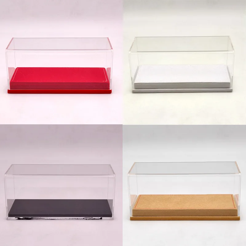 1:43 Thicken Acrylic Case Display Box Transparent Dustproof Car Models High-End Base 17cm