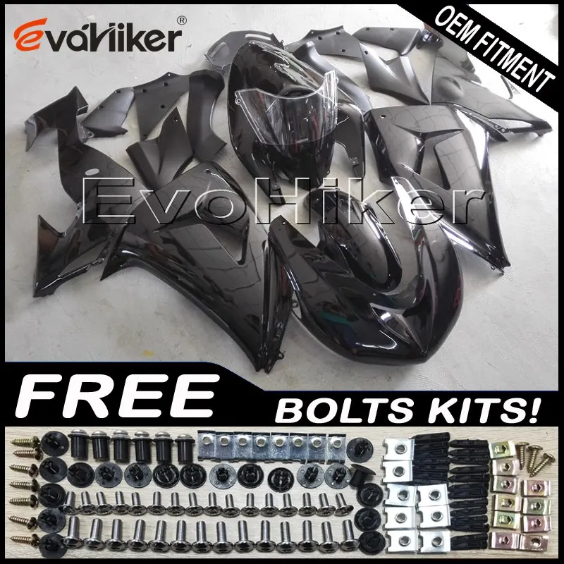 

Custom motorcycle cowl for ZX-10R 2006-2007 ZX10R 06 07 ABS motor panels matte black+gifts