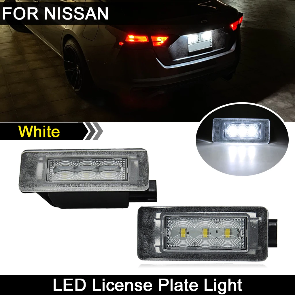 For Nissan Serena C27 Altima For Suzuki Landy For Dacia Duster High Brightness White LED License Plate Light Number Plate Lamp