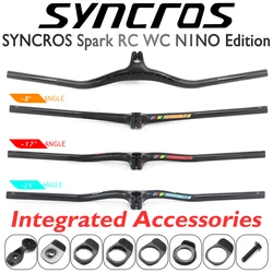 syncros Custom Matte Carbon Fiber Mountain Bike Integrated MTB Bicycle Handlebar FRASER IC SL With Stem Angle -8/-17/-25 Degree