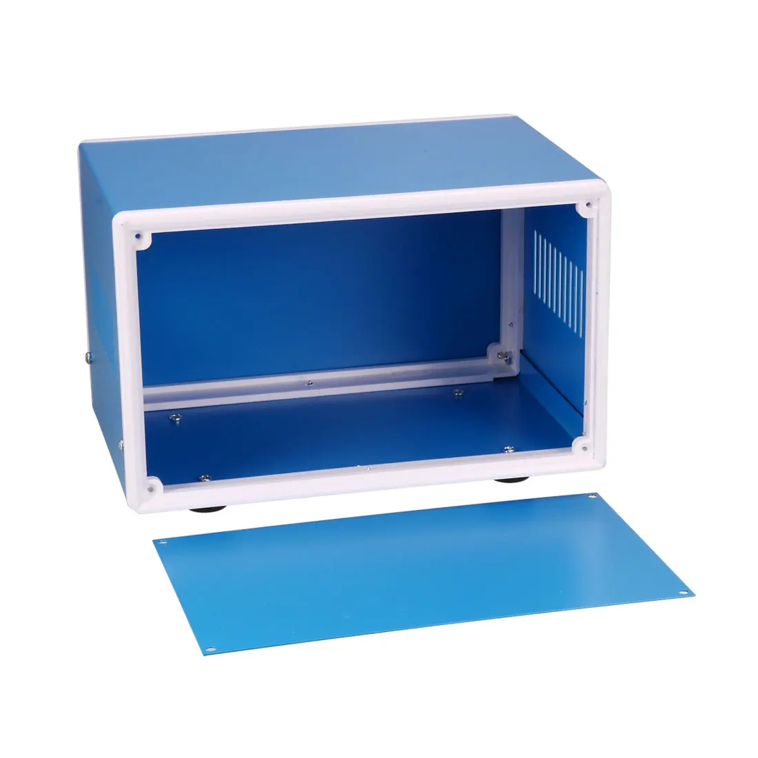 1Pcs 175x128x117mm Metal Junction Box Enclosure Case Electronics Enclosure Box Blue Dustproof Electrical Project Instrument Box