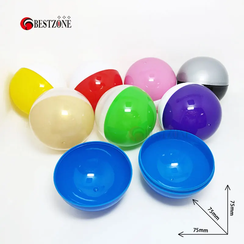 Free Shipping Strong 100Pcs/Lot Diameter 75MM Colorful  Empty Plastic Ball 3