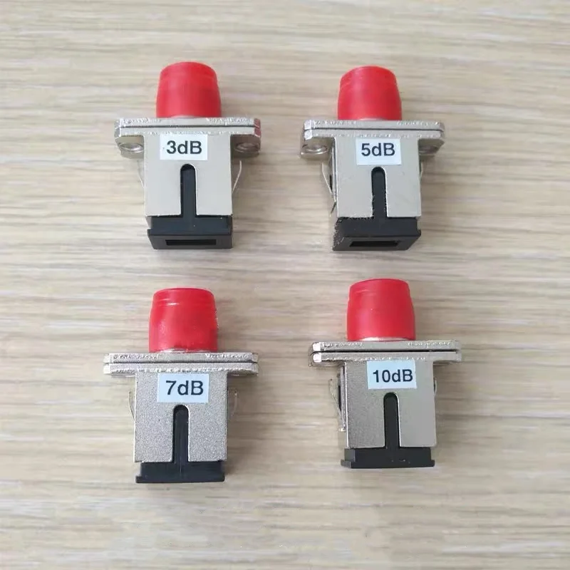 SC-FC Optical Attenuator Female to Female FF Fixed Adapter Type FTTH Optica Connector 3DB 5dB 7DB 10pcs