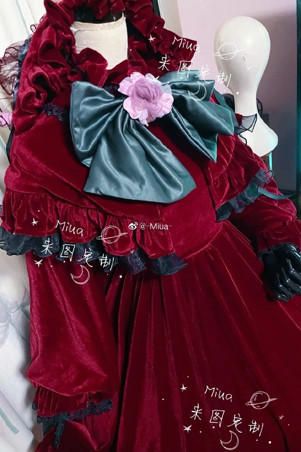 Anime Game Rozen Maiden Reiner Rubin Lolita Dress Red Flower Party Uniform Cosplay Costume Halloween Women Free Shipping 2021New