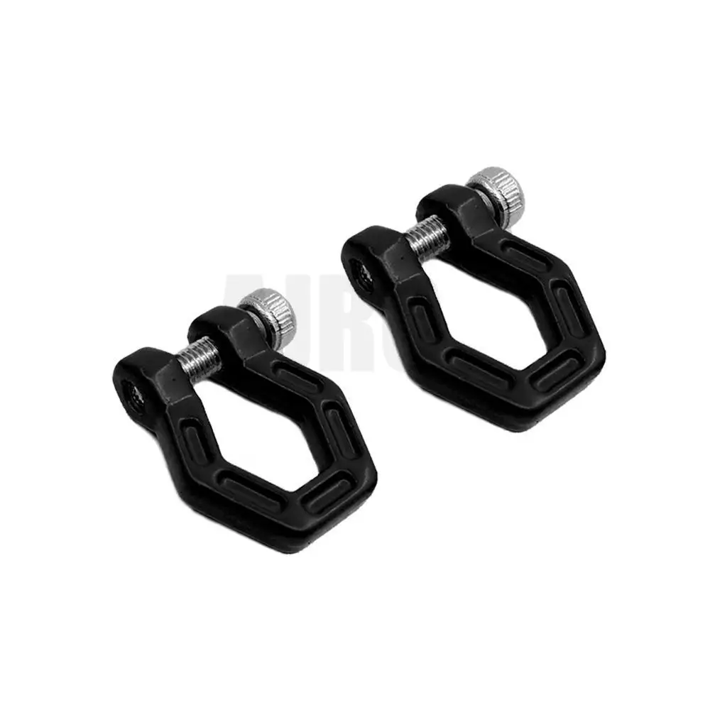 2 шт. красный металлический бампер с D-образным кольцом, буксировочный крюк для 1/10 RC гусеничного автомобиля TRX-4 Defender G500 TRX-6 G63 Axial SCX10 II 90046 D90