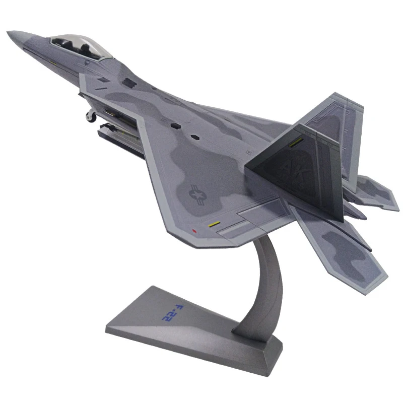 

1/72 масштаб сплава Истребитель F-22 ВВС США самолета F22 Raptor модель для детей подарок для коллекции украшение стола