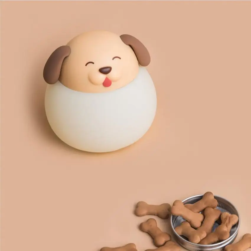 子供のためのかわいい動物のナイトライト、6つのタイマーを備えた赤ちゃんの子供部屋の保育園の常夜灯、寝室のための調光可能でクール/暖かいライト