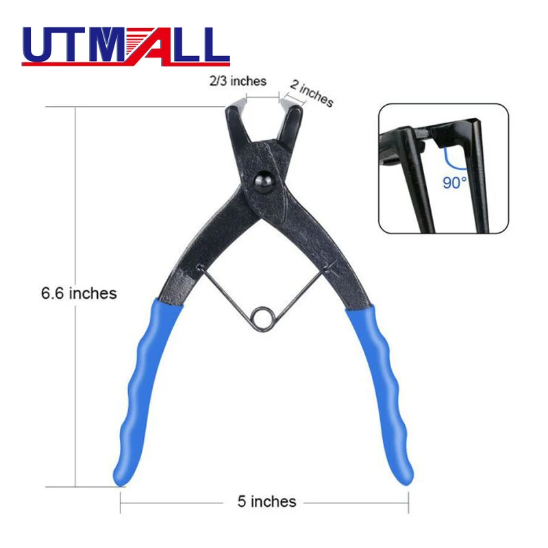 UTMALL Pliers Circlips Snap Ring Grip Plier 50 Mm Long Nose 1.2Mm 90 Degrees Bending For Motorcycles Trucks