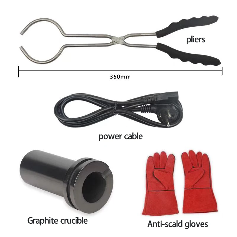 

1700W High Power Induction Furnace Small Gold Melting Furnace Jewelry Casting Equipment Making Tools 110V/220V Melting Furnace