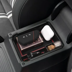 Car Armrest Storage Box Tray Center Console Organizer Holder for VW Golf 8 MK8 Accessories 2020 2021 2022 2023