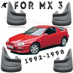 Mazda Mx3 1992-1998用フロントおよびリアバックミラー,フロントおよびリアスプラッシュガード,マッドフラップ,ブラック