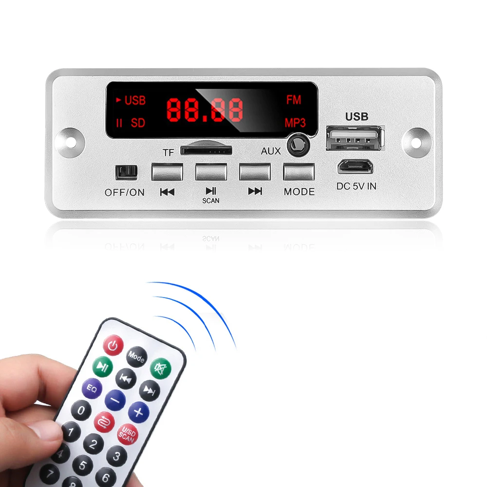 Kebidu Mp3 وحدة مع مكبر للصوت بلوتوث صغير وحدة صوت Mp3 فك مجلس عرض المتكلم التحكم عن بعد استقبال الصوت