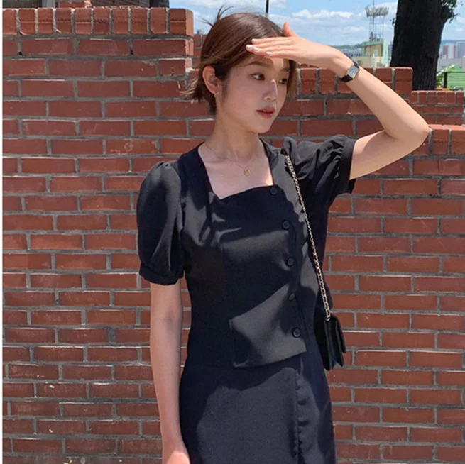 2021 Spring Shirt Female Women Blouse Summer Women Blouses Maxi Blusas Casual Elegant Vintage Short Sleeve Cotton Oversize Loose