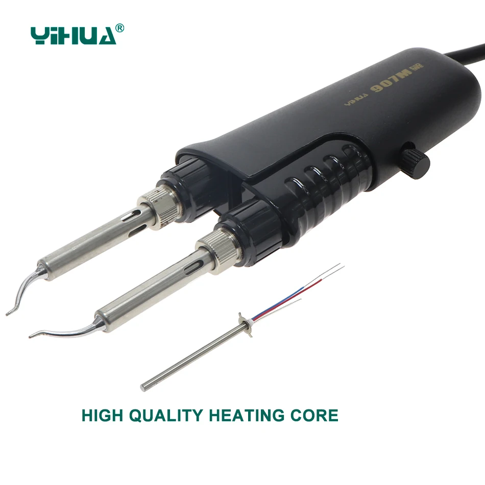 Yihua 907M SMD Soldering Iron Soldering Iron Tweezers for YIHUA938D 938BD+ Metal Heating Core Double Tweezers