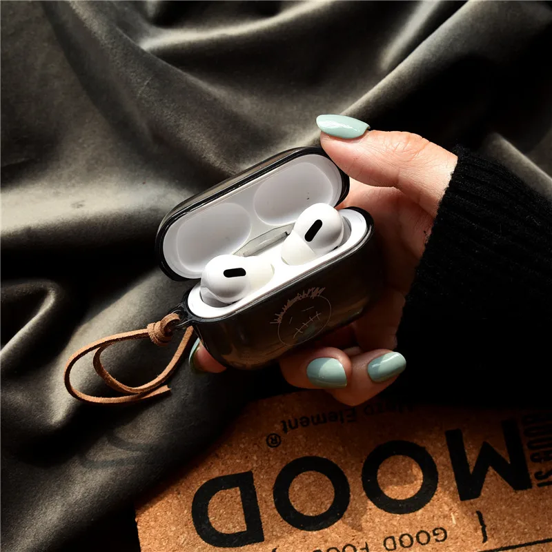 Hộp Đựng Sang Trọng Rung 2 1 Pro Thời Trang Tranh Màu Xám Trong Suốt Tai Nghe Ốp Lưng Hộp Đựng Tai Nghe Tai Nghe Accesorios