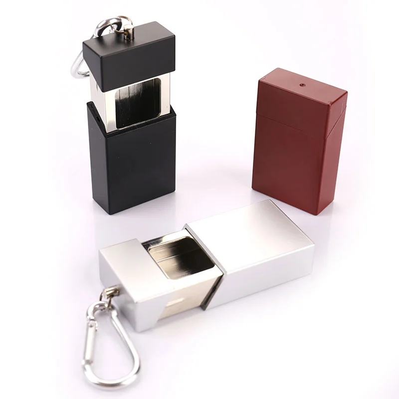 1pcs Fashion Portable Ashtray With lid Keychain Pocket Ashtray Mini Metal Ashtray