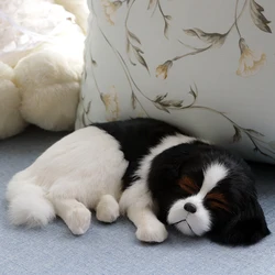 Stuffed Plush Soft Realistic Toy Sleeping Dogs Simulation Puppy Animal Figure Models Child Doll Companion Pets Creative Gifts