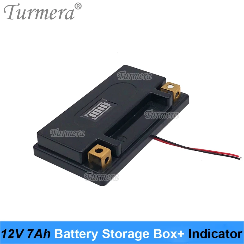 Turmera – boîte de rangement de batterie 12V, avec indicateur appliquer à 7Ah 20Ah pour batterie de moto et alimentation ininterrompue 12V 24V A