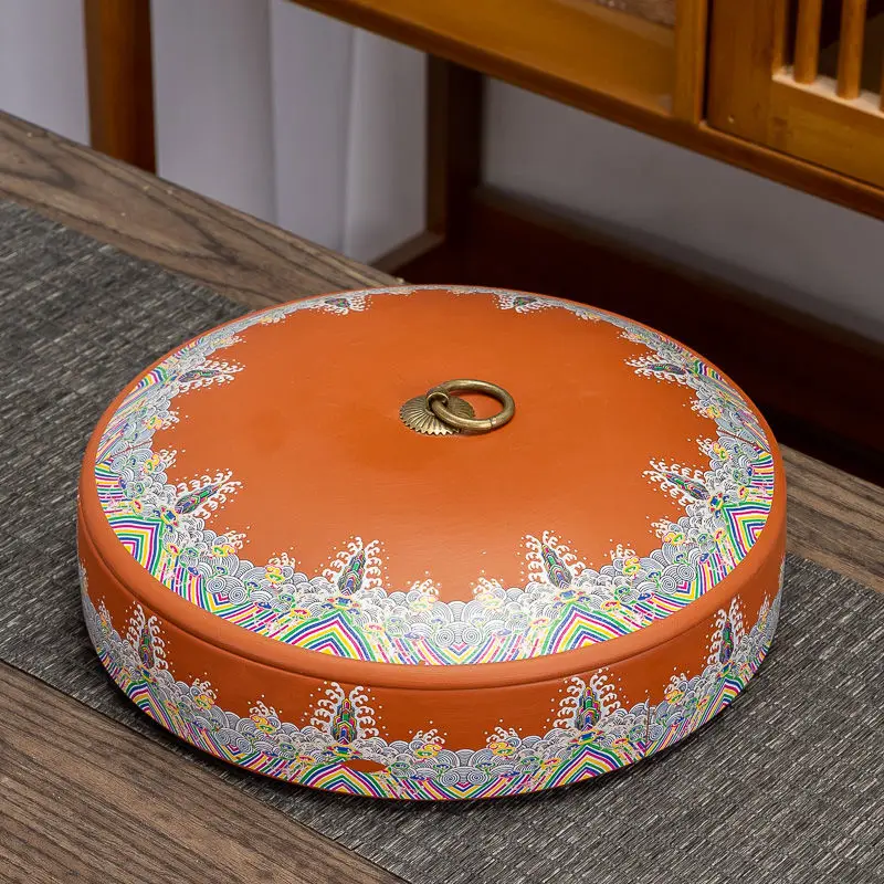 

Ceramic Chinese Style Tea Cake Jar Sealed Fresh Storage Box Multi Cake Combined Tea Cake Jar Multifunctional Tea Canister