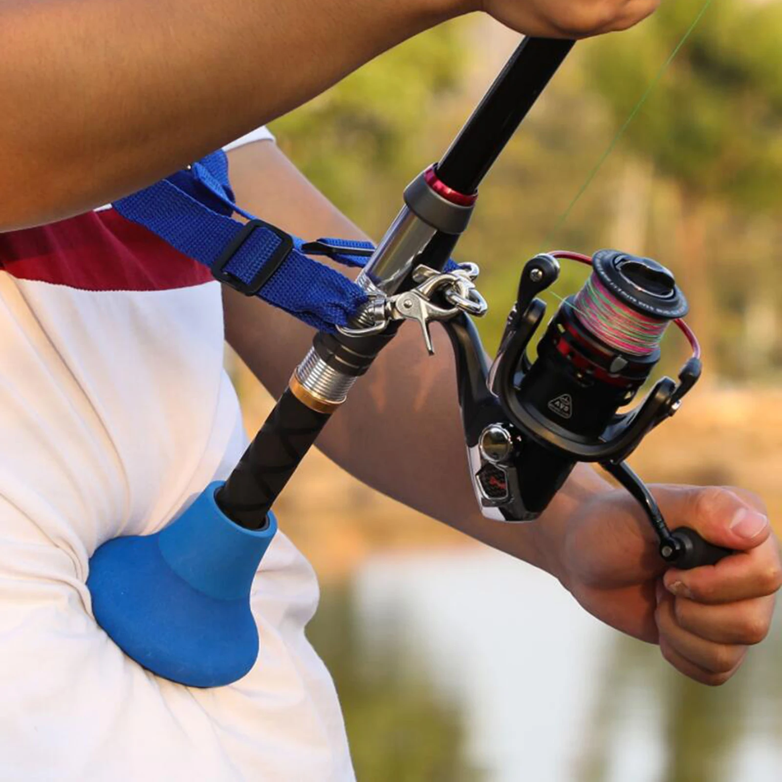 Fishing Rod Butt Cushion Gimbal Fishing Fighting Waist Holder Shock Absorption