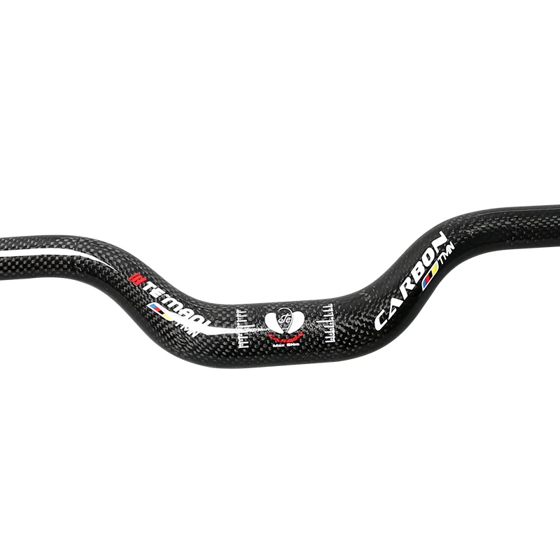 New TEMANI Mountain Folded bike 3K full carbon fibre bicycle Handlebars U shape 55mm rise MTB 25.4/31.8x420-740mm