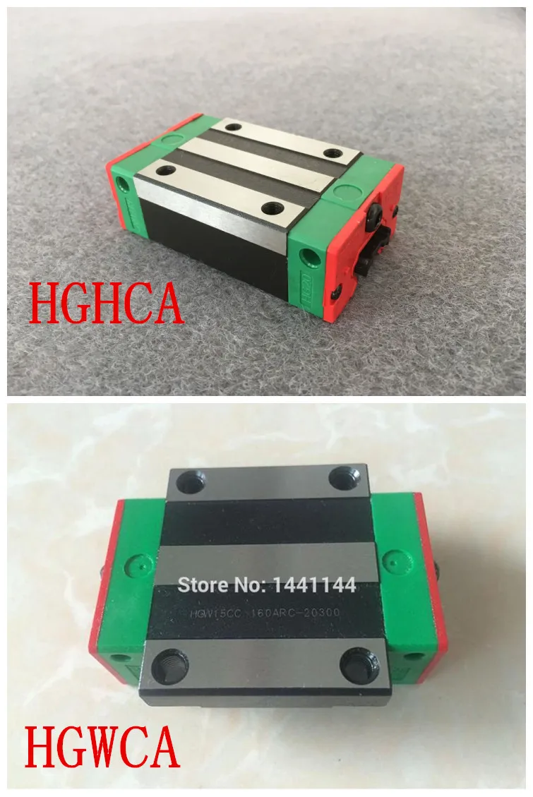 4pcs HGH15CA or HGW15CC HGH20CA HGW20CC HGH25CA linear guide rail block match use hiwin HGR15 HGR20 linear guide for CNC router