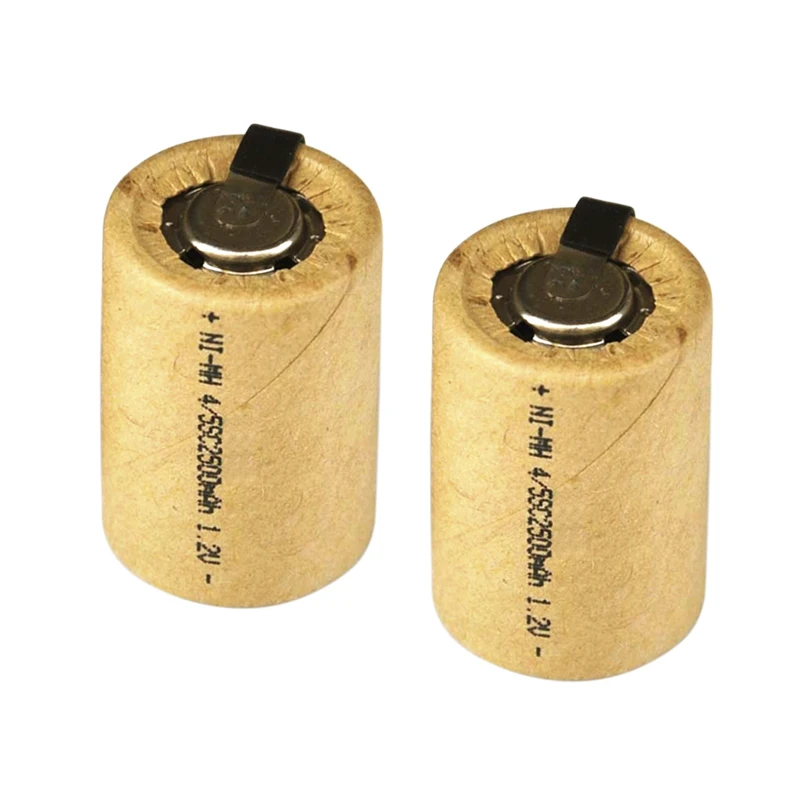 4/5SC بطارية 1.2 فولت 2500 مللي أمبير ni-mh قابلة للشحن SC خلية بطارية لتقوم بها بنفسك أدوات كهربائية بطارية ألعاب إلكترونية NIMH بطارية مع علامات التبويب لحام