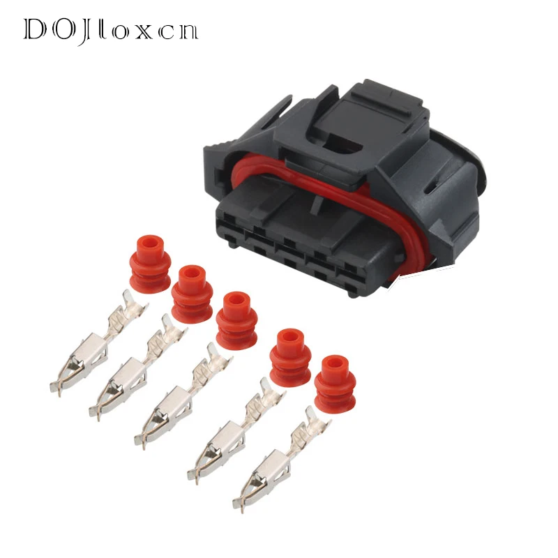 1/5/10/20/50/Sets 5 Pin Automotive Waterproof Female Black Connector MAF 1928403738 BSK Oxygen Sensor 3.5 MM Plug For Bosch