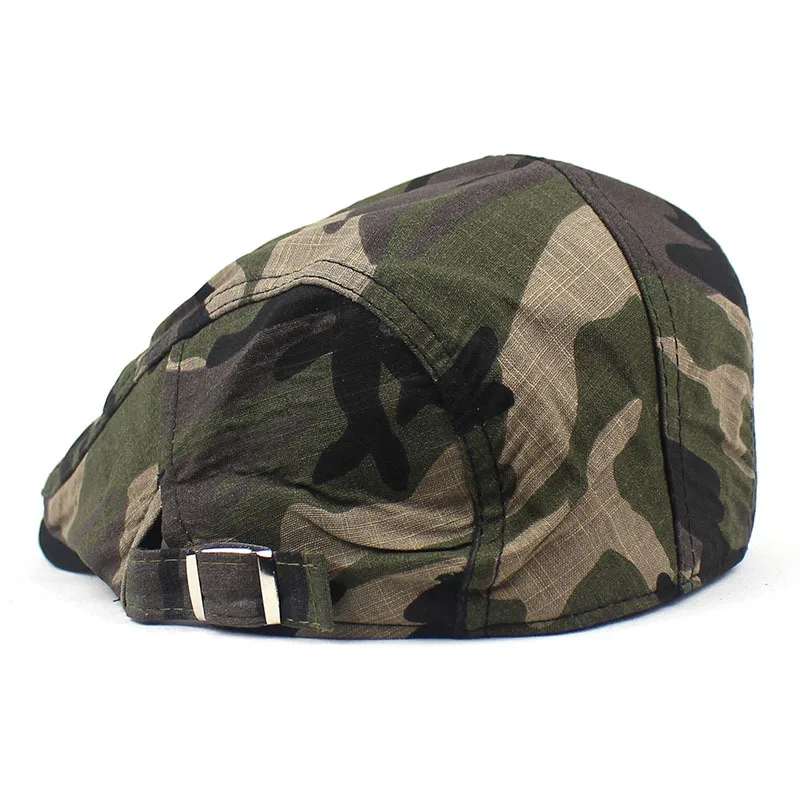 2020 spring Cotton Camouflage Newsboy Caps Men Flat Peaked Cap Women Painter Beret Hats 05