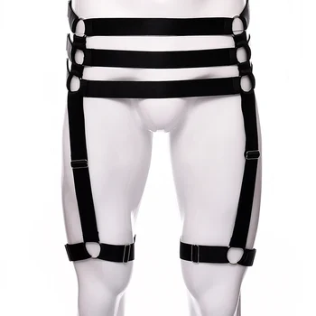Schwarz Hosenträger Gürtel Harajuku Verband Elastische Bein Harness Strumpfband Pole Dance Club Körper Käfig Sexy Einstellen Dessous Körper Harness