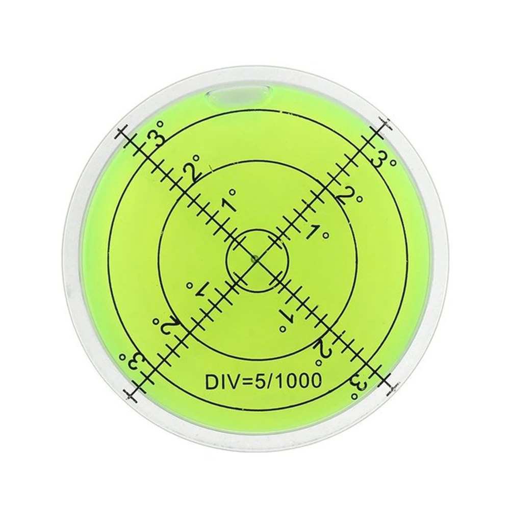 Universal 60*12mm Spirit Bubble level Degree Mark Surface Circular Level Bubble for Measuring Tool Green Color Horizontal Bubble