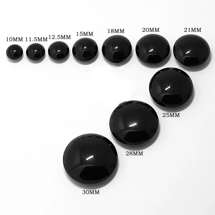 5Pcs Black and White round Candy Red Mushroom Buckle Light Head Animal Eyes Shirt Decorative Buttons