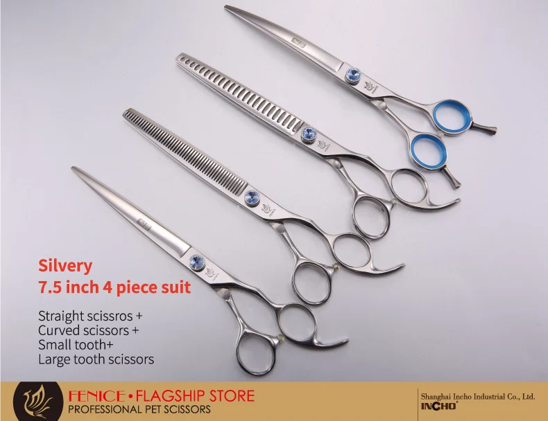 Fenice Hund Schere Set Gerade & Ausdünnung & Gebogene Hundesalon Schere Kits Bichon Teddy Bomei Hund Grooming Schere Set werkzeug Set – Detail 26